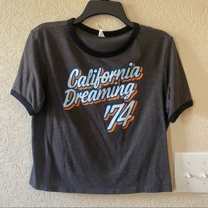 California Dreaming ‘74 Crop Tee 🧡💙🖤